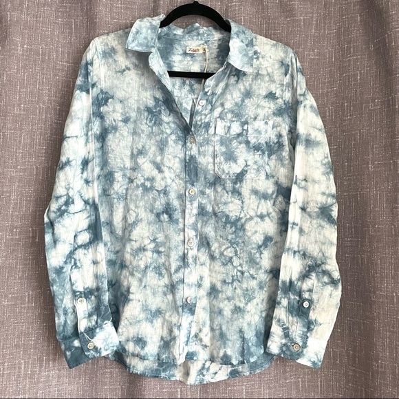 Tuckernuck Faherty NWOT Ocean Dye Malibu Linen Button Up Shirt Small - Picture 6 of 12